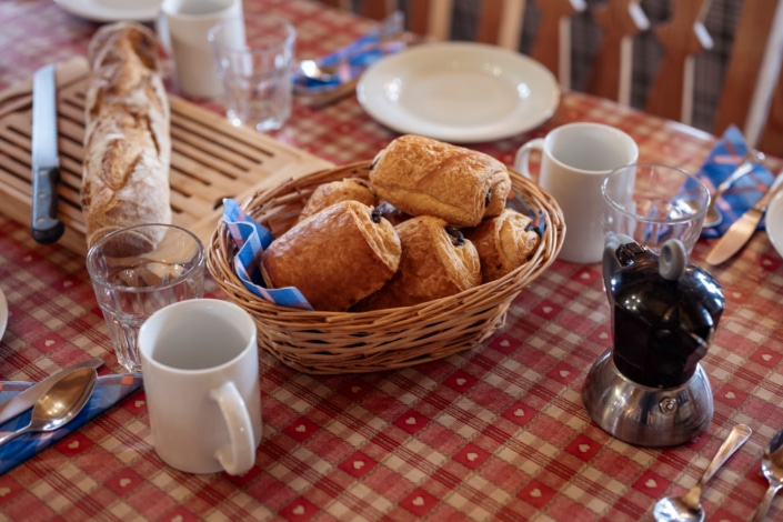 Chalet Jamais Bleu Breakfast Croissants